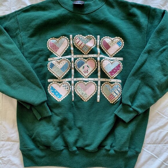 Vintage Heart Sweatshirt Size M - Picture 1 of 3